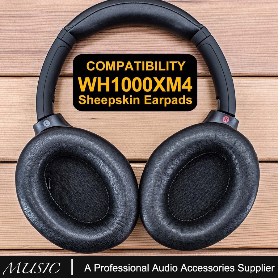 ฟองน้ําครอบหูฟัง หนังแกะนิ่ม พร้อมเมมโมรี่โฟม WH-1000XM4 สําหรับ SONY WH-1000XM3 XM4 WH1000XM4 (WH10
