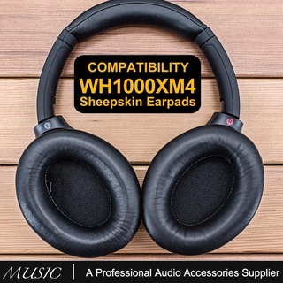 ฟองน้ําครอบหูฟัง หนังแกะนิ่ม พร้อมเมมโมรี่โฟม WH-1000XM4 สําหรับ SONY WH-1000XM3 XM4 WH1000XM4 (WH1000XM3 XM4)