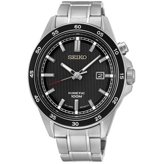 Seiko Kinetic นาฬิกาข้อมือผู้ชาย สีเงิน สายสแตนเลสรุ่นSKA641P1