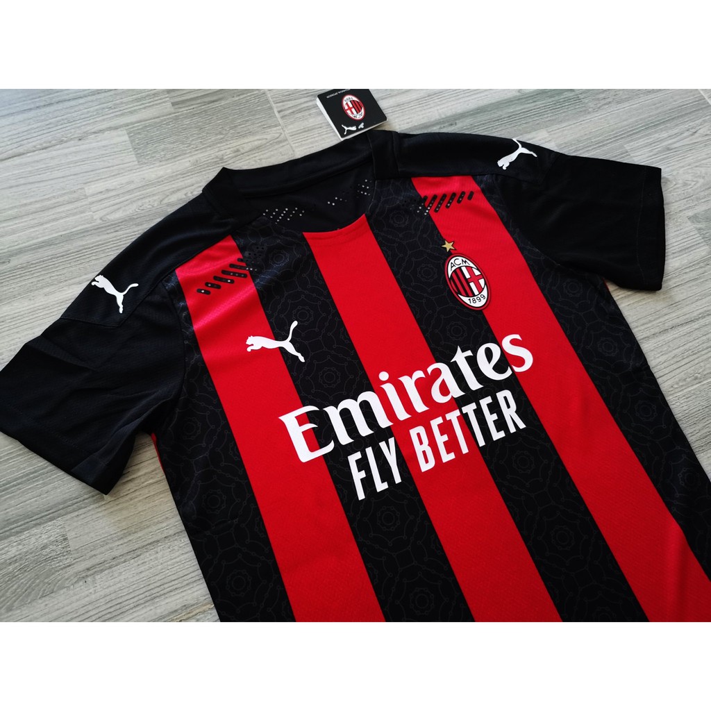 ส่งฟรี [เพิ่มชื่อเบอร์+อาร์ม,AAA L 42]AC MILAN home kit 2020/21 เสื้อเอซี มิลาน เหย้า 2020/21