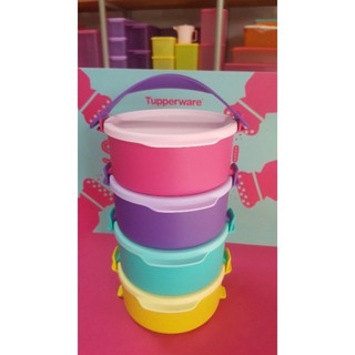 Tupperware ปิ่นโตคลิกทรงกลม4ชั้น