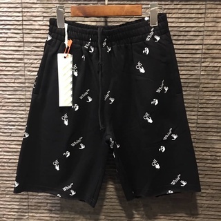 กางเกงขาสั้น OFF WHITE  PRINT SHORTS PANTS  งานprint จากแบรนด์ดัง ใส่หล่อๆกันไปเลย ถ่ายสดจากสินค้าจริง100% Size S / L