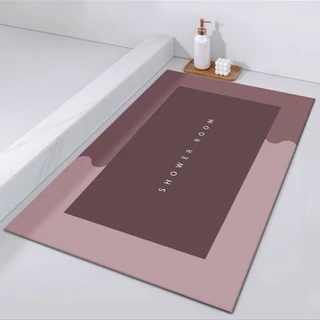 พรมเช็ดเท้ากันลื่น เกรดA ไดอะตอม แบบแห้งเร็ว 60x40cm ดูดซับน้ำได้ดี พรมเช็ดเท้า แห้งไว แผ่นดูดซับ ไดอะตอม พรมห้องน้ำ