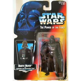 Star wars The Power of the Force  POTF2 Red Card Darth Vader (short saber) 3.75"