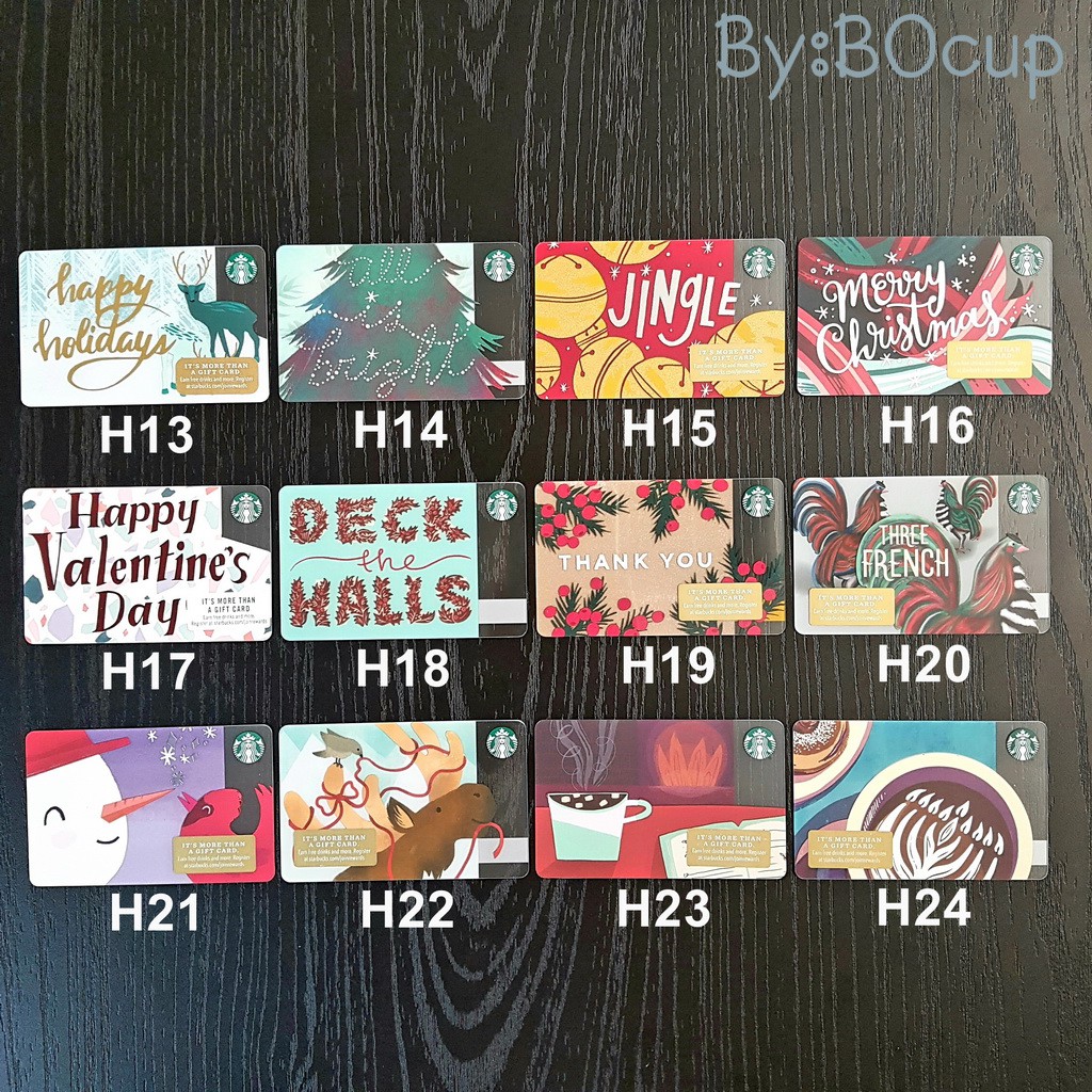 Set H-2 การ์ดสตาร์บัคส์ อเมริกา 2018 Starbucks Card USA Set H-2