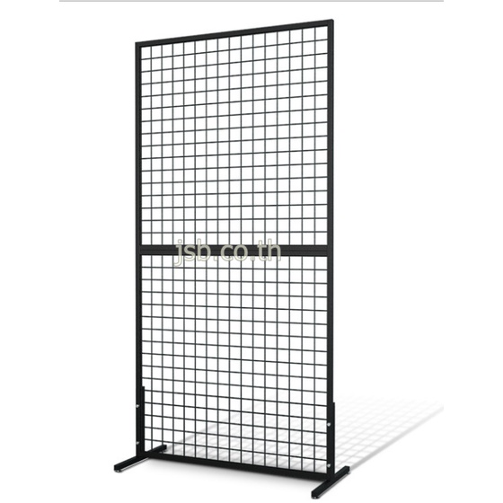 ชั้นแขวนของมีล้อ   แขวนของขาย แขวนฮุกได้ สีดำ/สีขาว Store  Displays, Metal Display Rack40*90*180