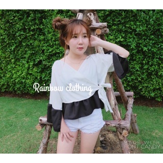 โค้ด ball ลด 100 บาทเสื้อผูกเอว ผ้าไหมอิตาลี่ แต่งชายสลับสี