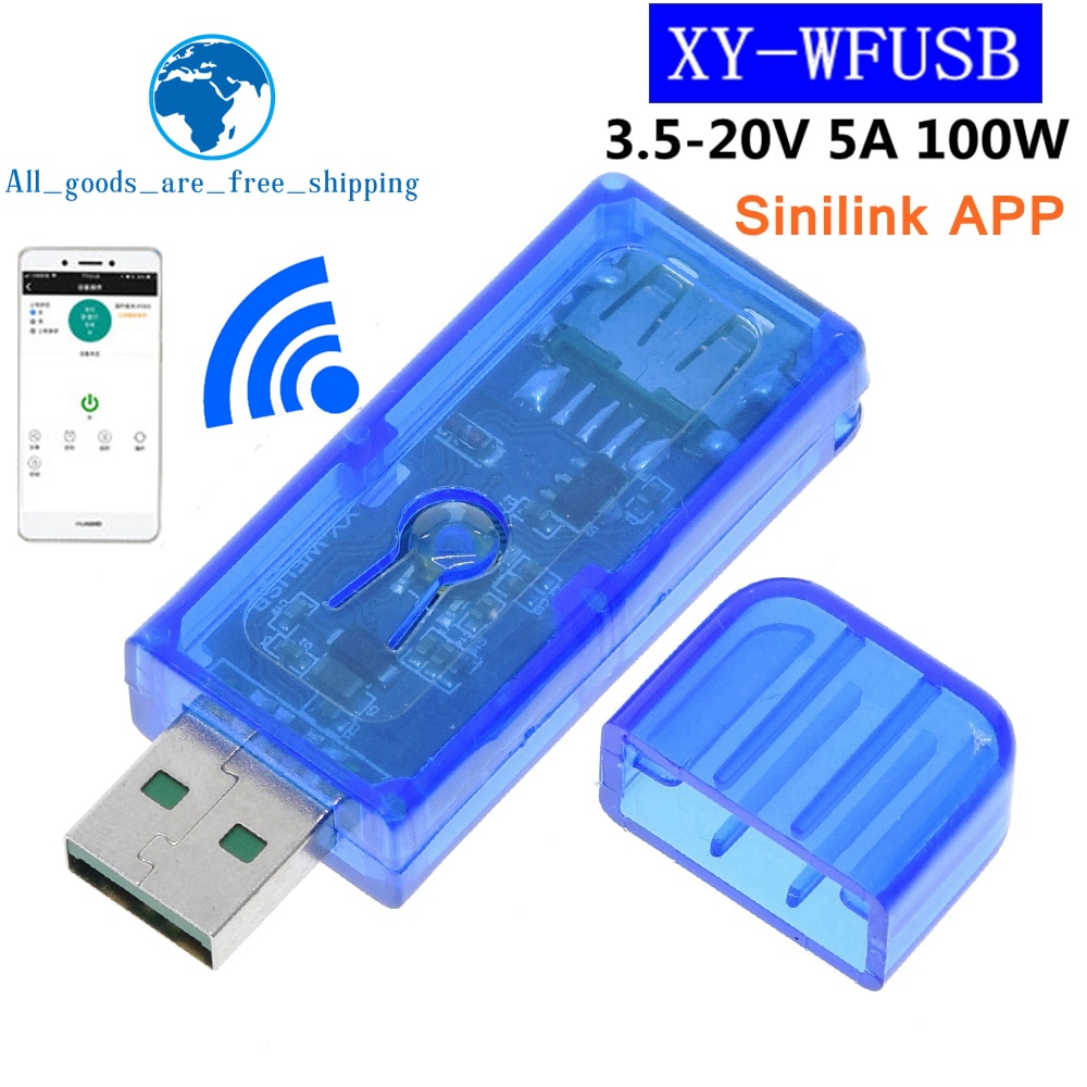 Sinilink WIFI-USB โทรศัพท์มือถือรีโมทคอนโทรล 3.5-20V 5A 100W โทรศัพท์มือถือ APP สมาร์ทโฮม XY-WFUSB สําหรับ arduino