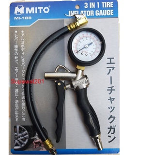 MITO เกจวัดลมพร้อมเติม เกจ์วัดพร้อมหัวเติม ลม 3in1 MITO รุ่นMT-108