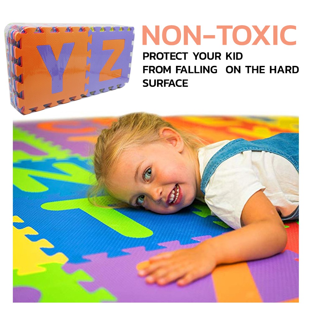 👶METOYS แผ่นรองคลานจิ๊กซอว์ A-Z 26แผ่น 30x30cm เสื่อรองคลาน ABC โฟมเด็ก โฟมรองคลาน CB-205