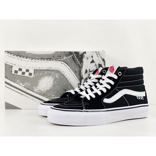 Vans Sk8-Hi รองเท้าสเก็ตบอร์ด ลายทาง สีดํา -1640