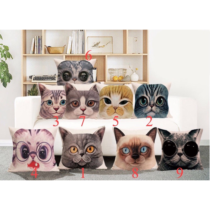 หมอนอิง,หมอนอิงลายแมว,pillow,cat pillow,cute pillow Shopee Thailand