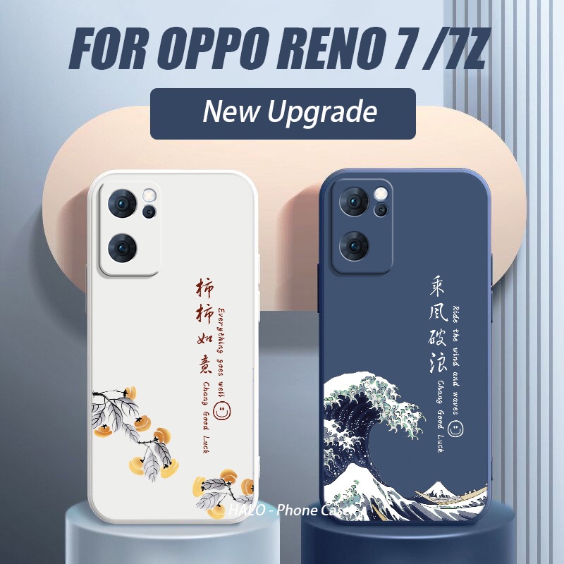 OPPO Reno 7 7z 7Pro เคสซิลิโคนนิ่ม ลาย Kanagawa กันชน สําหรับ OPPO A16 A74 Reno 6z