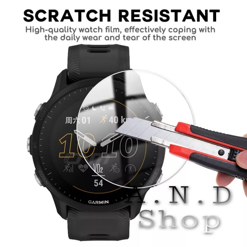 LAYAR WATCH SCREEN GUARD ANTI-SCRATCH TEMPERED GLASS GARMIN FORERUNNER 955 SOLAR FR955 F955 นาฬิกา S