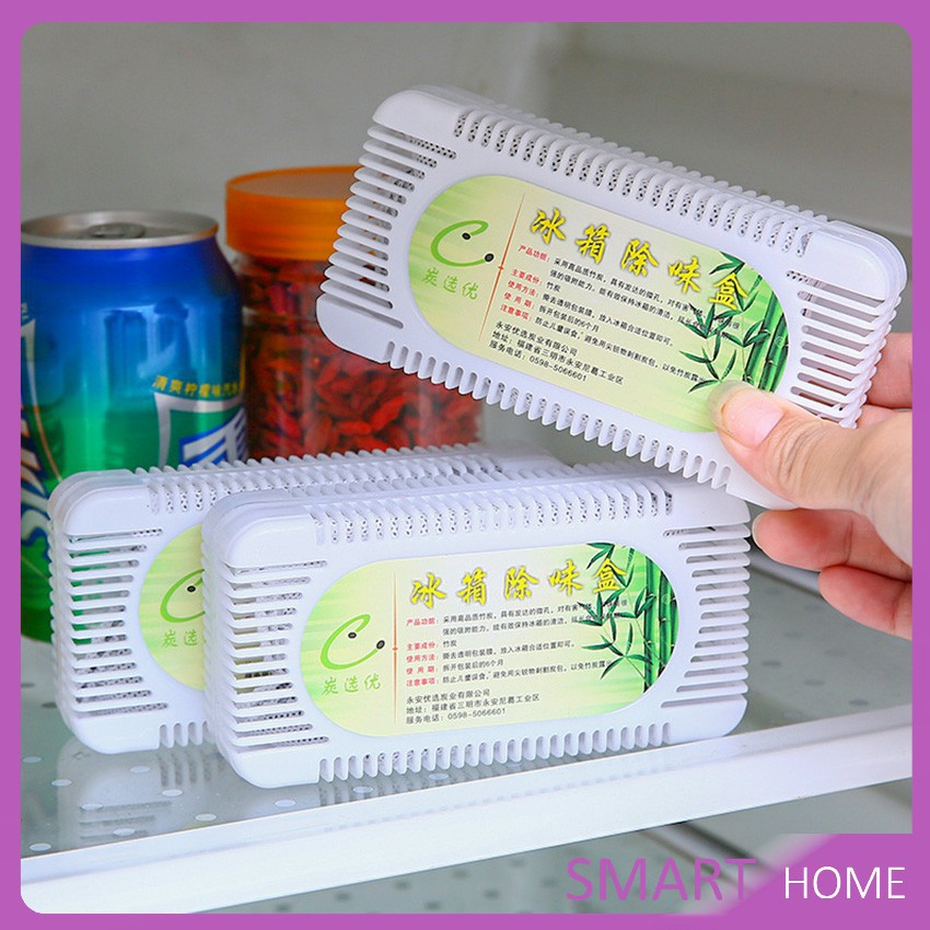กล่องถ่านไม้ไผ่กําจัดกลิ่นสําหรับตู้เย็น ดับกลิ่นคาว Deodorant box