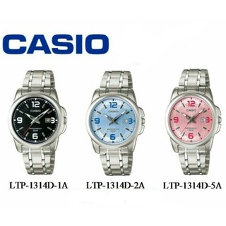 Casio นาฬิกาผู้หญิง สายสแตนเลส สีเงิน รุ่น LTP-1314D,LTP-1314D-1A,LTP-1314D-2A,LTP-1314D-5A