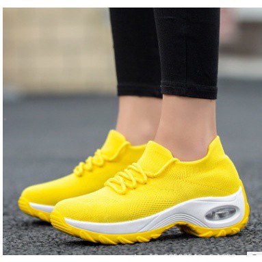 (WoNew Lady)Sneakers รองเท้าผู้หญิงแพลตฟอร์มลําลองรองเท้าวิ่ง Sapatos Wedge