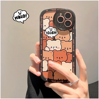 เคสโทรศัพท์มือถือ ซิลิโคนนุ่ม ลายหมีบราวน์น่ารัก สําหรับ Samsung A13 A02S A03 A03S A10 A30S A11 A12 A23 A51 A30 A50 A52 A72 A20S A10S M11 M12 J4 Plus J7 Pro J7 Prime