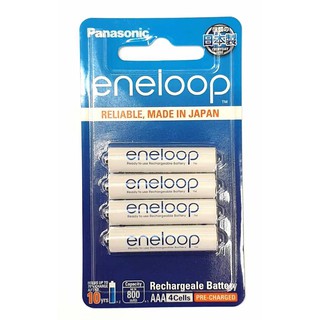 ถ่านชาร์จ Panasonic Eneloop AAA up to 800 mAh 4 ก้อน ของแท้