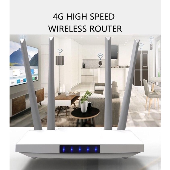 ☾▤4G เราเตอร์ใส่ซิมปล่อย Wi-Fi 300Mbps 4G LTE Wireless Router รองรับคลื่น4G  รองรับการใช้งาน Wifi ได้พร้อมกัน 32 users(B