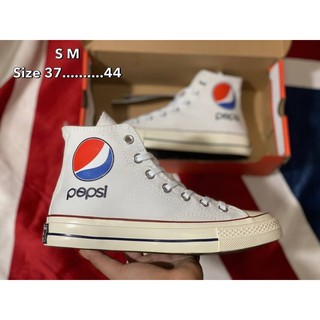 รองเท้าผ้าใบหุ้มข้อ Converse chuck taylor pepsi ถ่ายจากงานจริง100%