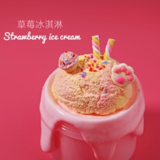 สไลม์ strawberry ice cream เนื้อนุ่มหนุบหนับ