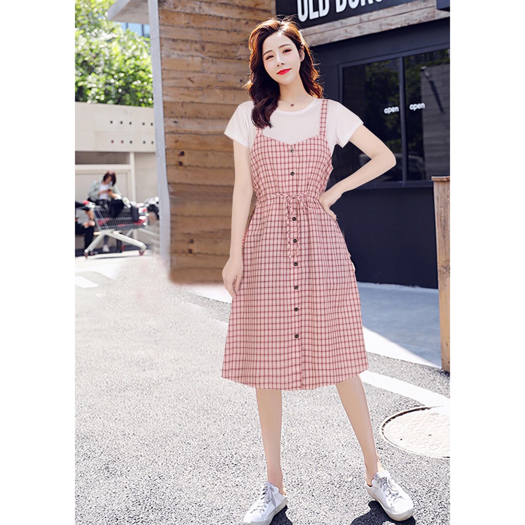 กระโปรงยาว เดรสยาว แซท2ชิ้น แถมเสื้อตัวใน ใส่สวยน่ารักมากกกก 0717 *