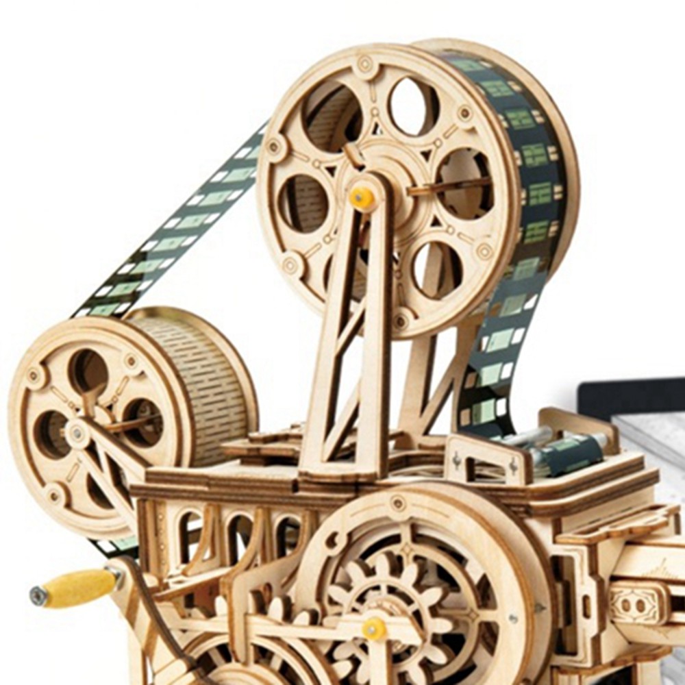Robotime 3 D Wooden Blocks Diy Film Projector ของเล่นตัวต่อสําหรับเด็ก ...