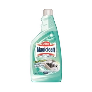 ถูกที่สุด✅  มาจิคลีน น้ำยาขจัดคราบ ทำความสะอาดห้องครัว แบบเติม 500 มล. Magiclean Kitchen cleaner Kitchen cleaner bottle