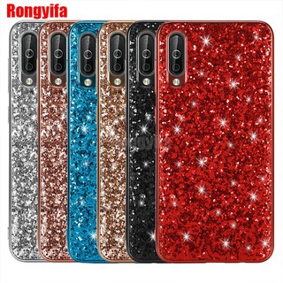 เคสเคสสำหรับ Samsung Galaxy A70 A50 A10 A30 A20 A40 เคสเคสหนัง Glitter Hard Back Cover