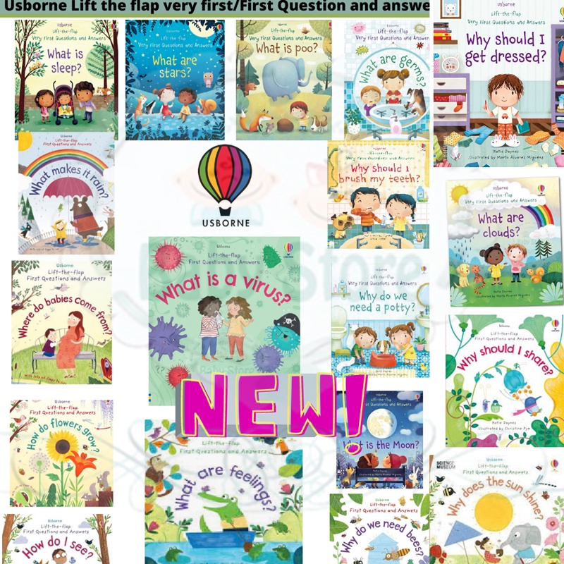 Usborne Lift-the-flap คําถามแรกและคําตอบซีรีส์