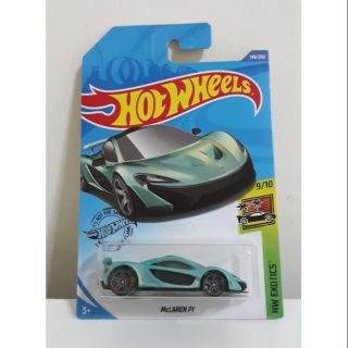 รถเหล็ก Hotwheels McLAREN P1 สีฟ้าเขียว (ib37)