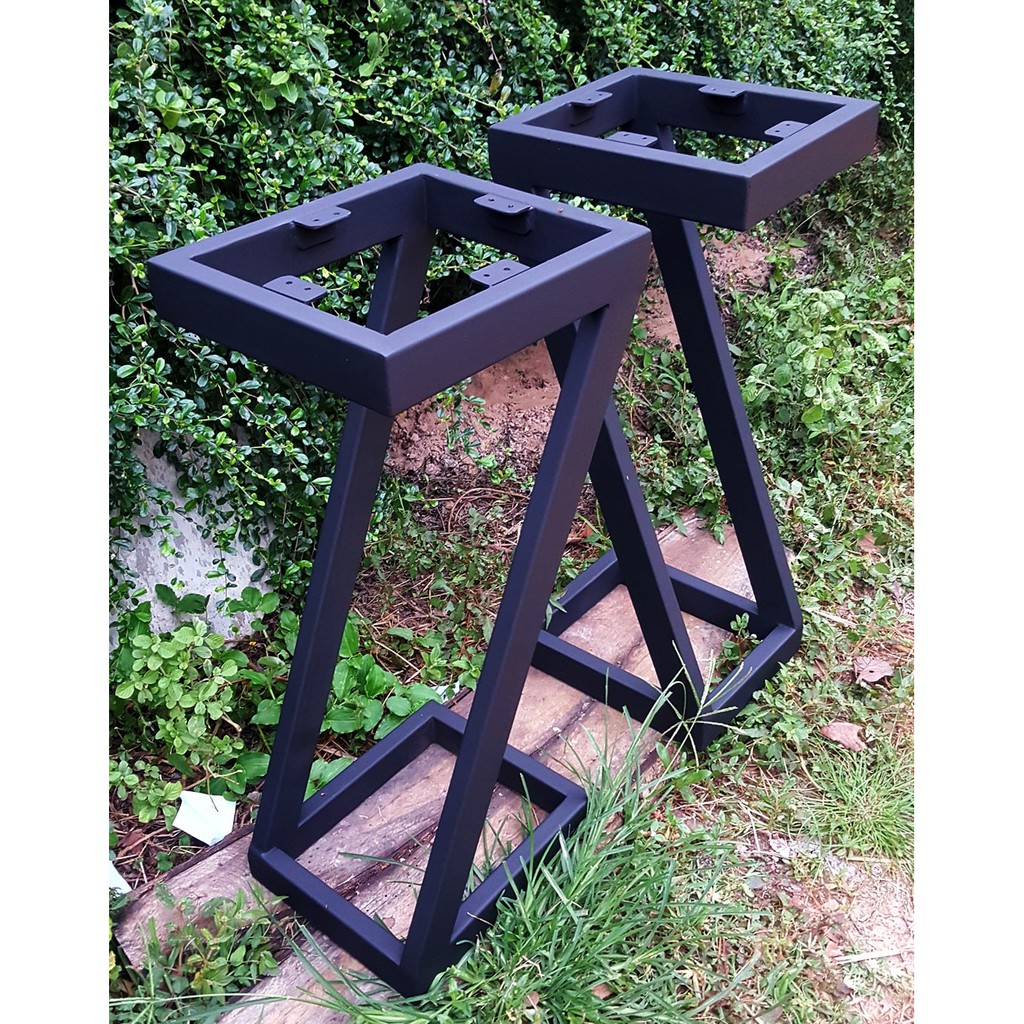 Pradoo'Siam ขาเก้าอี้บาร์ ขาโต๊ะเหล็ก ขาโต๊ะ 1ตัว Z Model รุ่นPS-90 สูง70cm สีดำด้านแข็งแรงทนทานไม่เ