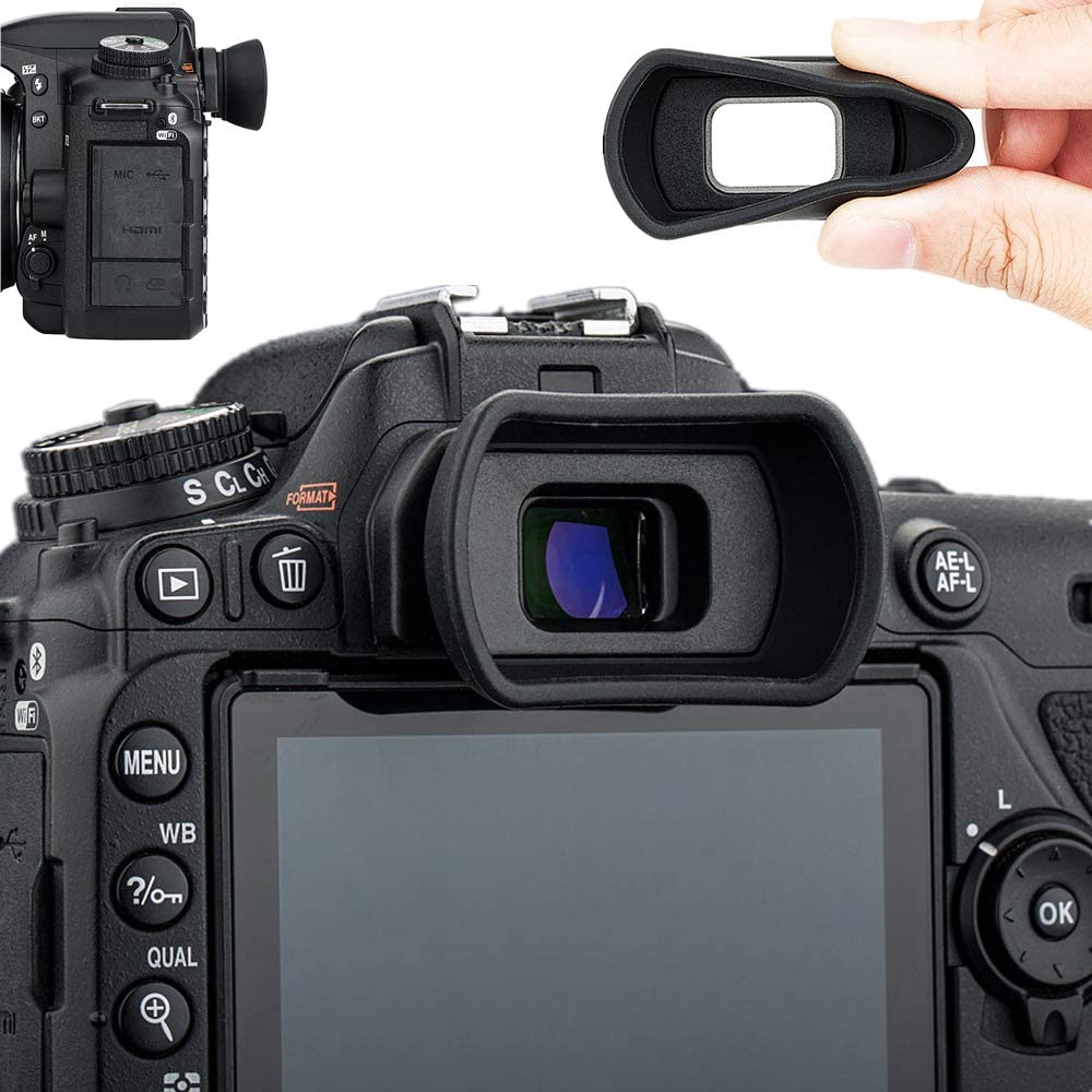 Soft Silicon กล้องช่องมองภาพรองตาช่องมองภาพ Eyeshade สำหรับ Nikon D750 D610 D600 D7500 D7200 D7100 D7000 D5600 D5500 D5300 D5300 D5100 D5000 D3500 D3400 D3300 แทนที่ Nikon DK-28 24 23 21 20