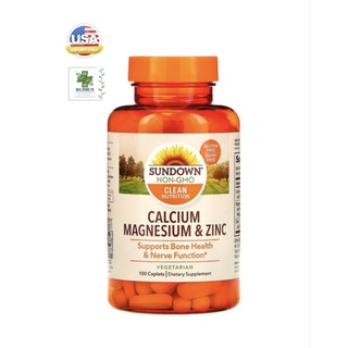 Sundown Calcium Magnesium &amp; Zinc ช่วยบำรุงกระดูก เสริมสร้างความแข็งแรง และดูแลผิว,ผม,เล็บ