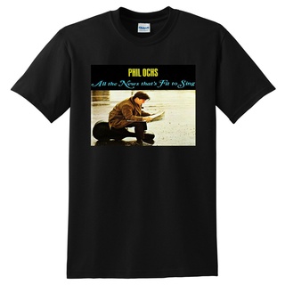 [S-5XL]เสื้อยืดแฟชั่น พิมพ์ลาย Phil Ochs All The News Thats Fit To Sing Vinyl