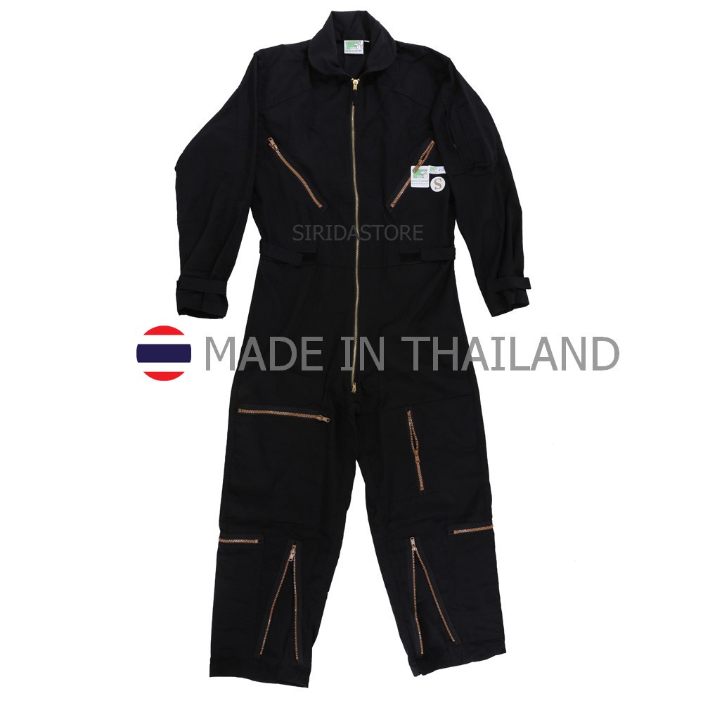 สีดำ ชุดห มีช่าง มีกู้ภัย มีSAFETY ชุดนักโทษ แขนยาว ขายดี ถูก ราคา เดรส ชุด jumpsuit938
