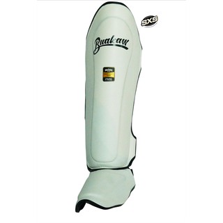 Buakaw Shin Guard White (Leather)