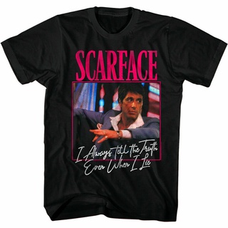 เสื้อยืด ผ้าฝ้าย พิมพ์ลาย Scarface Tell The Truth สําหรับผู้ชาย