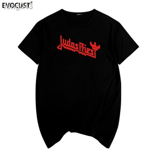 ┋Judas Priest British Cover Speed ​​Metal Heavy Rock Band Men s Short-Sleeved T-Shirt Graphics Round Neck Short Sleeve F