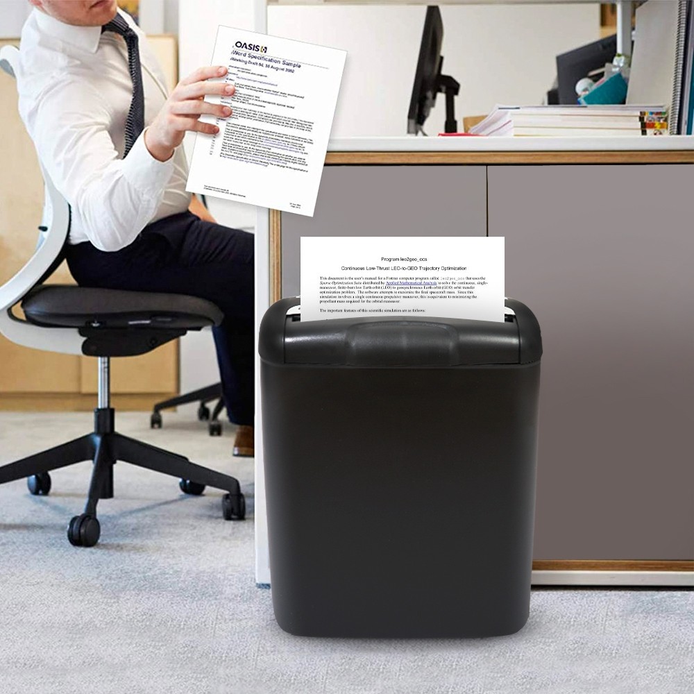 เครื่องทำลายเอกสาร เครื่องย่อยกระดาษ 6 แผ่น OFFICE PLUS No.606S เครื่องย่อยเอกสาร Officeplus Paper Shredder
