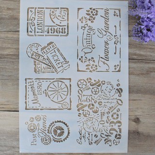 ลายฉลุขนาด a 4 ตกแต่งสมุด diy