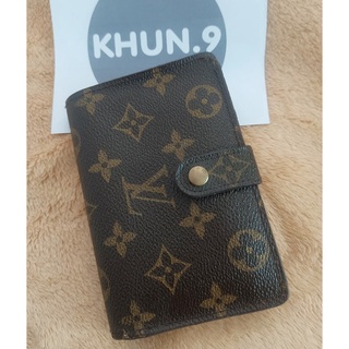 Sale Used Louis Vuitton French Kiss-lock Monogram กระเป๋าสตางค์ใบสั้น แท้ มือสอง