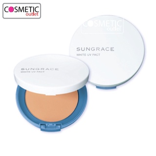 แป้งพัฟ SUNGRACE WHITE UV PACT N SPF18 / PA++ แป้งพัฟกันน้ำ แป้งพัฟซันเกรส ซันเกรส แป้งผสมรองพื้น แป้งหน้าเด้ง