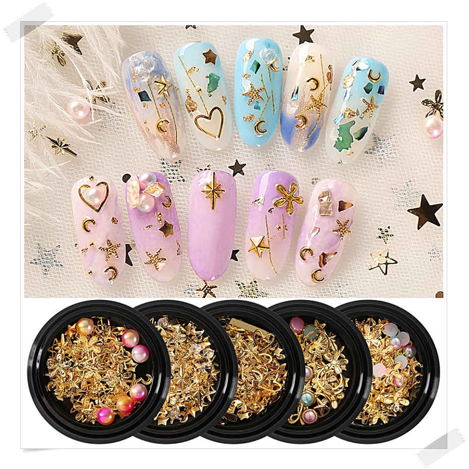 ✨อะไหล่ติดเล็บ ประดับเล็บ ตกแต่งเล็บ แบบต่างๆ พร้อมส่ง QA