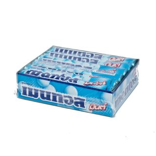 เมนทอส ลูกอมแท่ง รสมิ้นต์ ขนาด 37กรัม/แท่ง ยกแพ็ค 12แท่ง Mentos Mint Candy