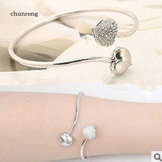 Chu_women Sweet Love Heart Charm กำไลข้อมือกำไลข้อมือ