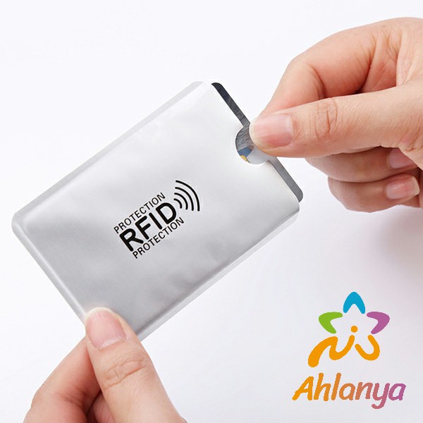 Ahlanya ซองอลูมิเนียมใส่บัตรเครดิต กันขโมยข้อมูล RFID กันขโมย ปลอกการ์ดฟอยล์ bank card case