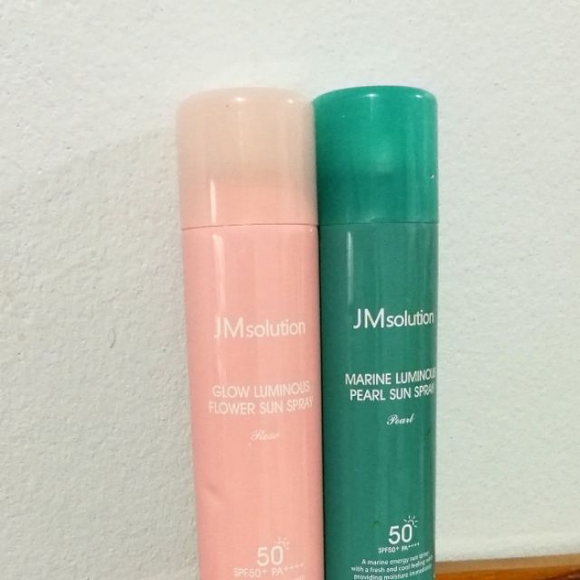 สเปรย์กันแดด บำรุงผิว หน้า ตัว JMsolution Glow luminous flower sun spray spf 50 PEARL & ROSE JM Solu