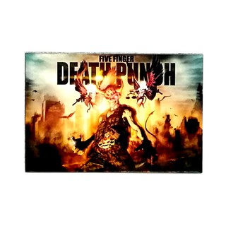 Five Finger Death Punch 14 แม่เหล็ก ติดตู้เย็น 5มิล วงดนตรี ของขวัญ ของสะสม Heavy Rock Band Black Metal  Hib Hob Reaper